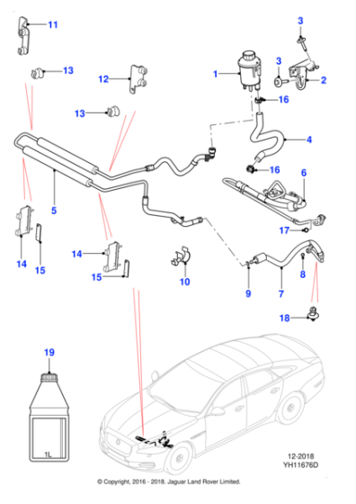 C2D20912 - Jaguar Power steering oil cooler