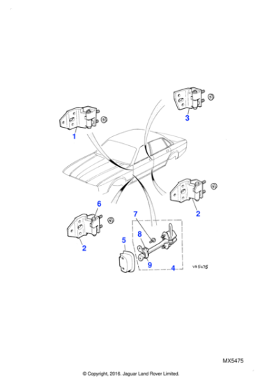 BGC1535 - Jaguar Door hinge