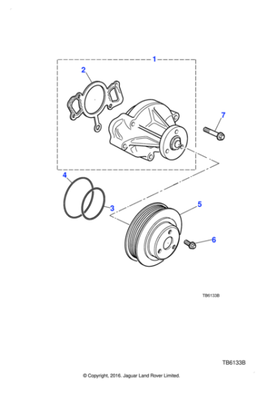 NCE2225AB - Jaguar Water pump pulley