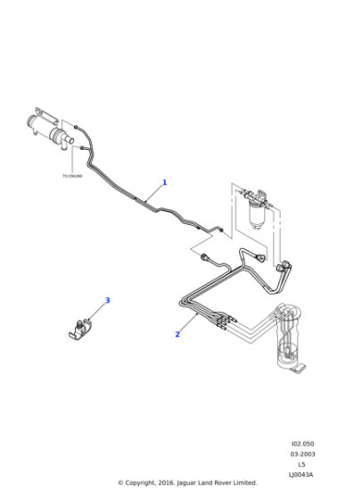 WJP108110 - Land Rover Pipe assembly-vent fuel lines
