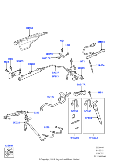 LR005687 - Land Rover Pipe - Fuel Return