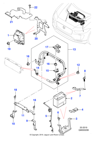 J9C10581 - Jaguar Power supply distribution box