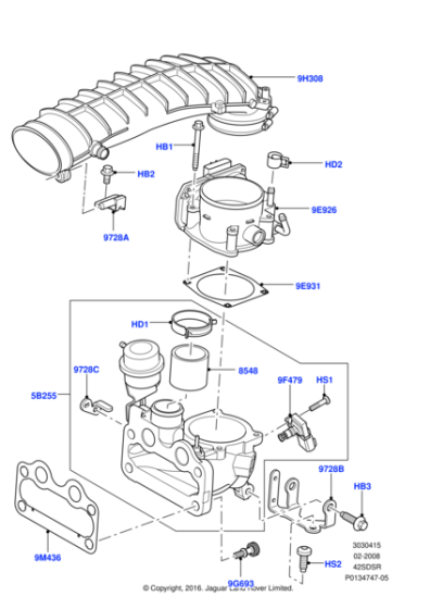4662750 - Land Rover Elbow - Air Inlet