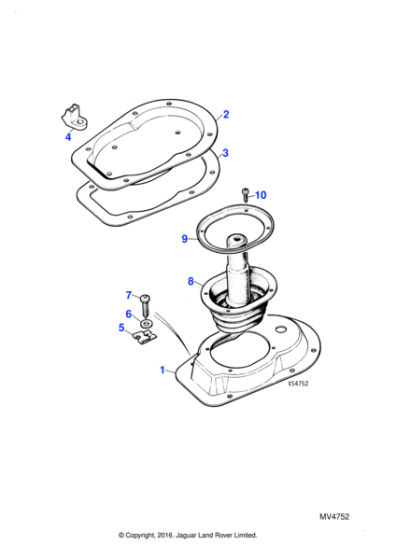 AJ610011J - Jaguar Captive nut