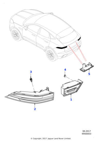 J9C5266 - Jaguar Tail lamp