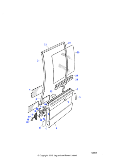 390721 - Land Rover Channel-front door glass run