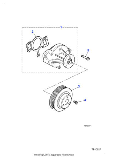 AJ87649 - Jaguar Water pump gasket