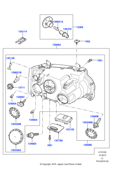 XBP500010 - Land Rover Carrier - Bulb