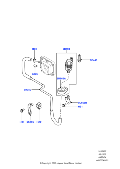 WTV000040 - Land Rover Valve - Fuel Vapour