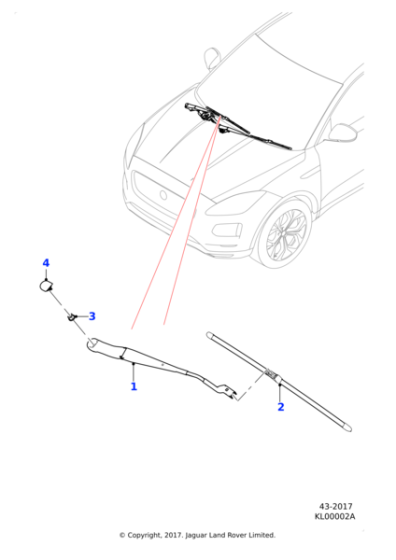 J9C7276 - Jaguar Wiper blade