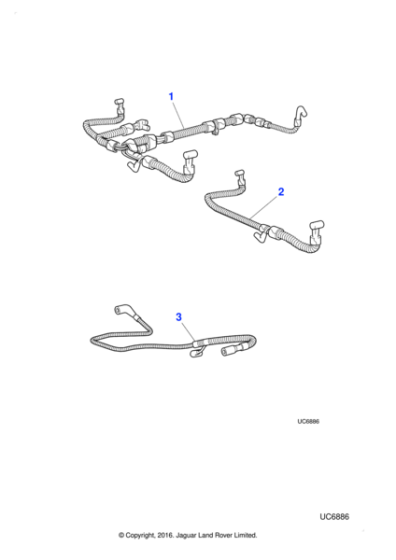 XR811875 - Jaguar Vacuum supply harness