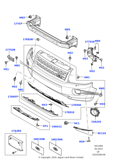 LR029748 - Land Rover Bracket - Bumper Mounting