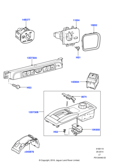 YUG500400MBF - Land Rover Switch