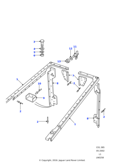 AQL710021 - Land Rover Capping-rear