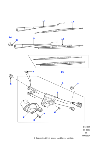 AWR4113 - Land Rover Blade-passenger windscreen wiper