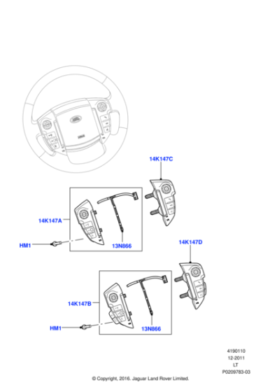 LR022118 - Land Rover Switch