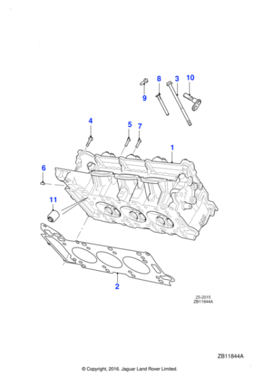 AJ813950 - Jaguar Gasket-Cylinder Head