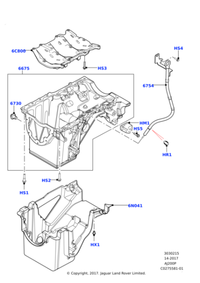 LR097978 - Land Rover Tube - Oil Level Indicator