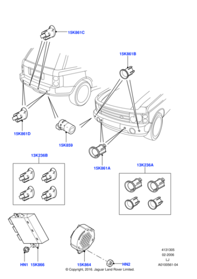 YWC000931 - Land Rover Module - Parking Aid System