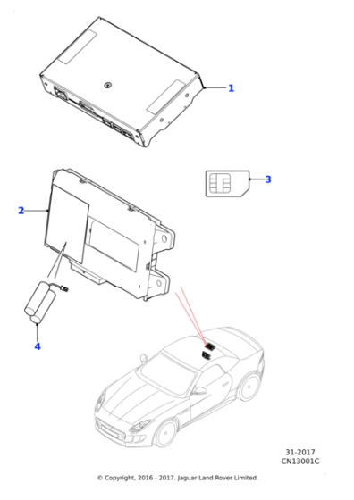 T2R22711 - Jaguar Telematics control module
