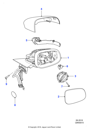 T4K4179 - Jaguar Door mirror