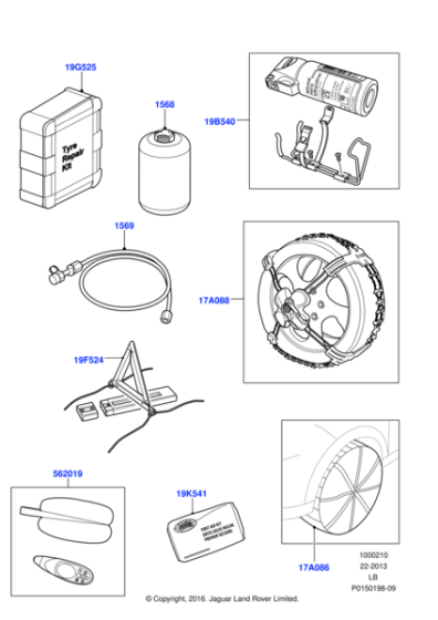 LR050994 - Land Rover Compressor - Wheel Repair