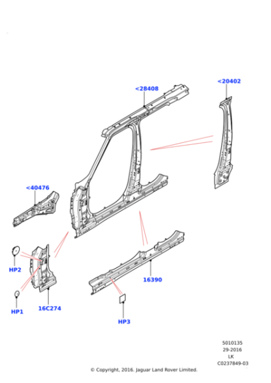 LR061754 - Land Rover Reinforcement