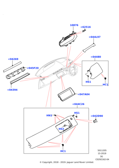 LR128853 - Land Rover Bezel - Instrument Cluster