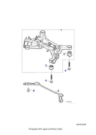C2C12486 - Jaguar Suspension subframe