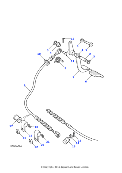 SBB104300 - Land Rover Cable assembly accelerator