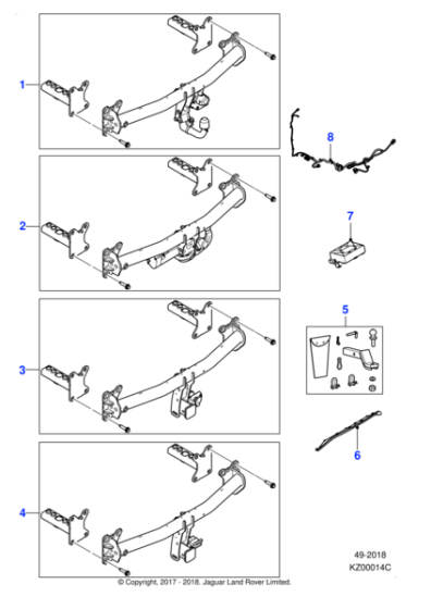 J9C2448 - Jaguar Towbar kit