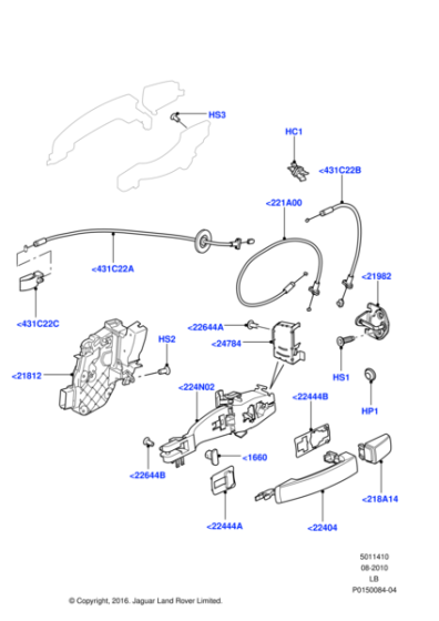 LR018254 - Land Rover Cap - Door Locking Mechanism