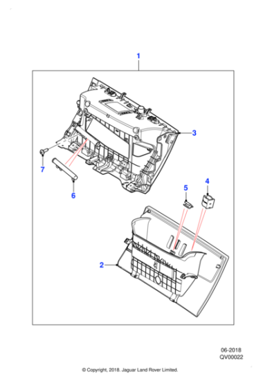 T4K9744LKP - Jaguar Glovebox