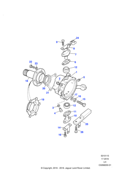 NT608041L - Land Rover Nut-hexagonal-thin