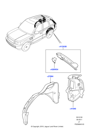 LR030802 - Land Rover Panel - ""D"" Pillar Water Drain