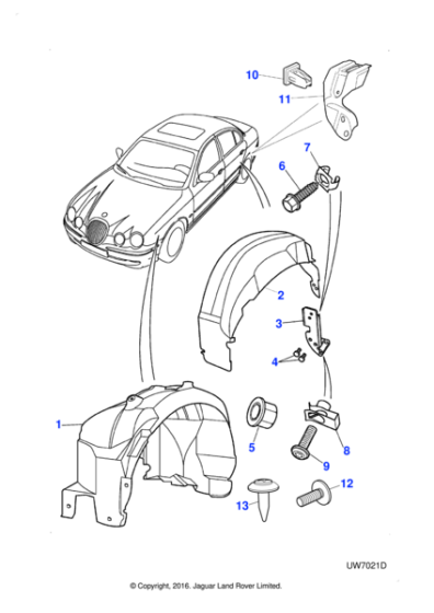 XR827816 - Jaguar Bracket - Bumper Mounting