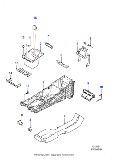 T4N33653 - Jaguar Centre console