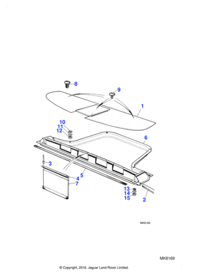 BEC6382 - Jaguar Rear shelf