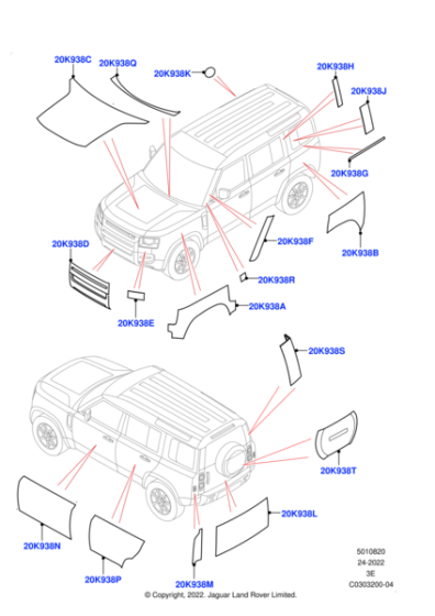 LR138319 - Land Rover SATIN WRAP - PROTECTIVE FOIL