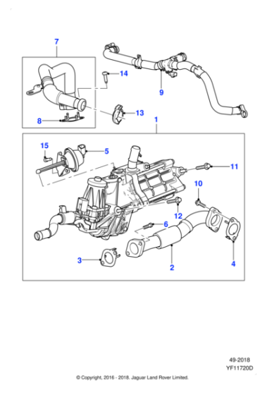 JDE10760 - Jaguar Exhaust gas recirculation valve