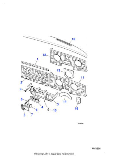 BAC9383 - Jaguar Facia side panel