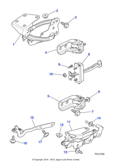 C2P22764 - Jaguar Door hinge