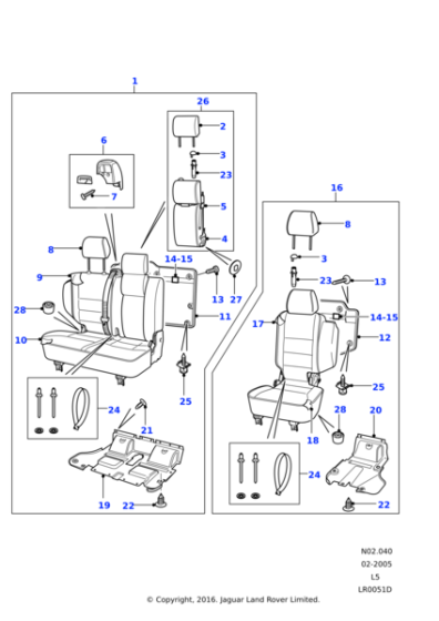EWM000020PUY - Land Rover Escutcheon-rear centre seat belt