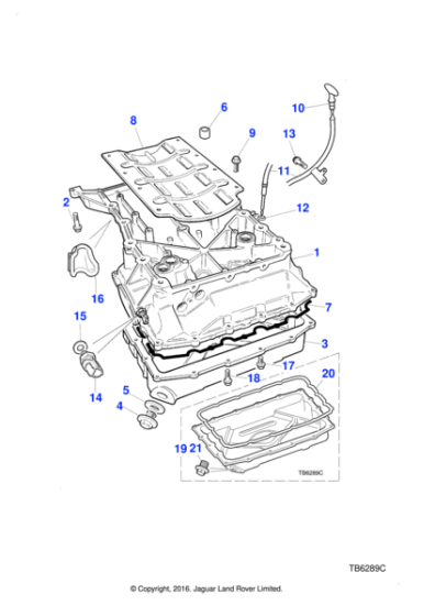 AJ84061 - Jaguar Oil sump body