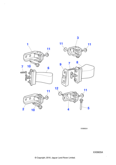 C2C20738 - Jaguar Door hinge