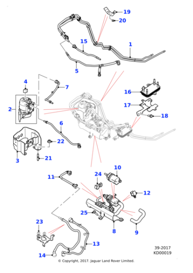 J9C13830 - Jaguar Fuel pipe