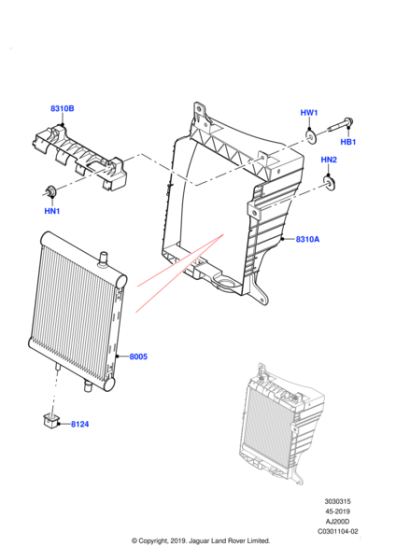 LR128288 - Land Rover Radiator