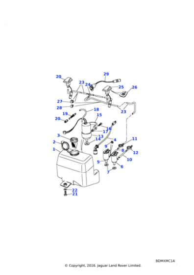RTC6367 - Land Rover Jet assembly-nozzle wash system