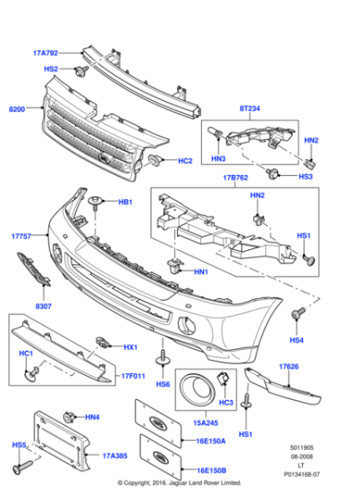 DPB500421LML - Land Rover Bumper
