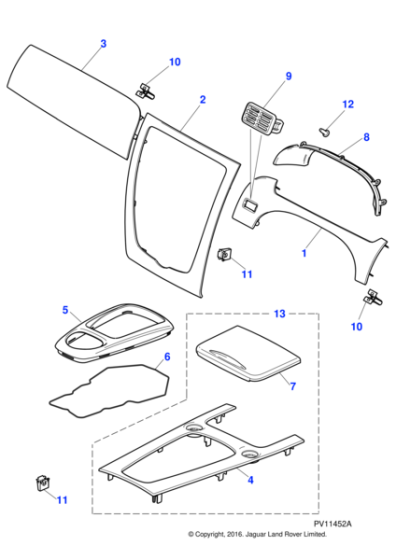 C2P10439 - Jaguar Facia veneer panel